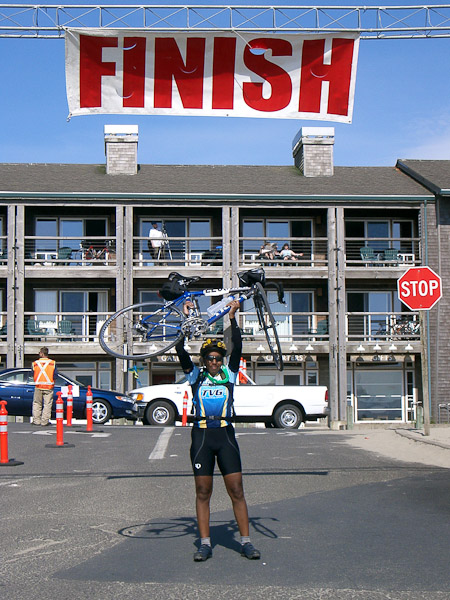At the Reach the Beach finish line in 2006