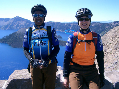 Riding around Crater Lake, 2007