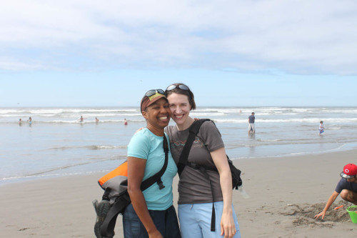 Kronda and Jess at the beach
