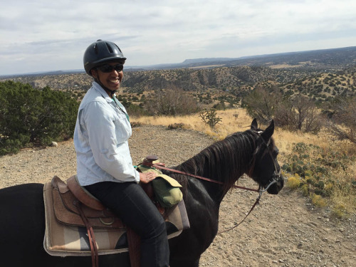 Sitting on my horse, enjoying the scenery
